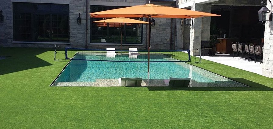 Artificial Grass Around Pool